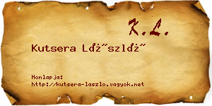Kutsera László névjegykártya