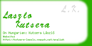 laszlo kutsera business card