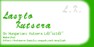 laszlo kutsera business card